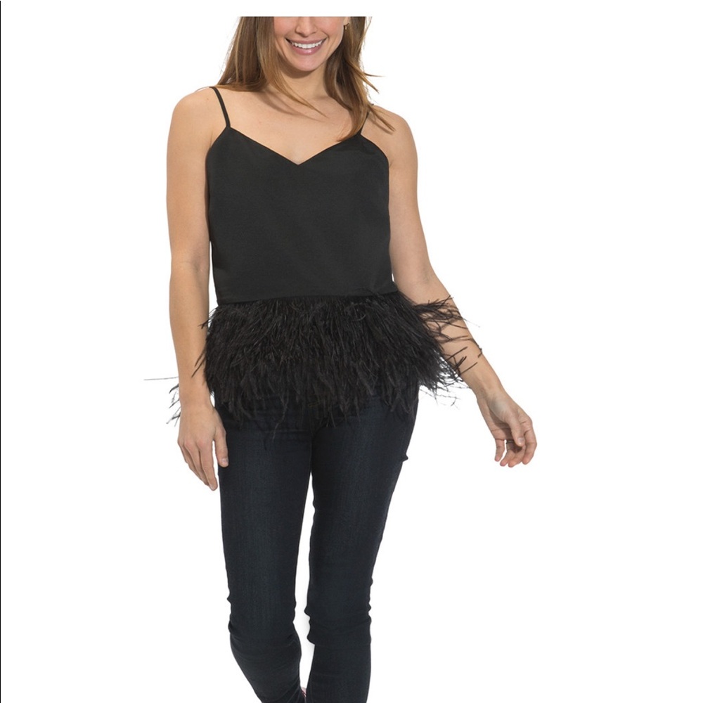 Sail to Sable black feather top